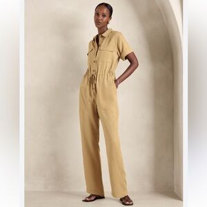 Banana Republic Heritage Khaki Utility Jumpsuit, M